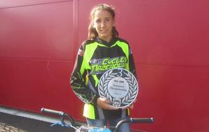 CHLOE BREHIN 3 EME AU CHAMPIONNAT D'EUROPE DE BMX