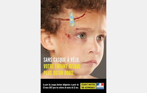 LE PORT DU CASQUE A VELO DEVIENT OBLIGATOIRE POUR LES ENFANTS DE MOINS DE 12 ANS