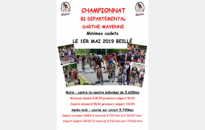 CHPT 53-72 ROUTE MINIME ET CADET A BEILLE(72) LE 1ER MAI 2019