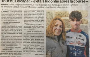 Article sur le Ouest France sur Noa Beucher en sélection team 53 u19