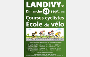 LANDIVY COURSES CYCLISTES DIMANCHE 21 SEPTEMBRE