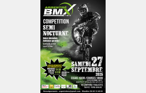 COURSE DE BMX A ARGENTRE LE 27 /09/25 EN SEMI NOCTURNE