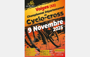 VAIGES CHAMPIONNAT DE LA MAYENNE DE CYCLO-CROSS LE 9 NOVEMBRE 2025