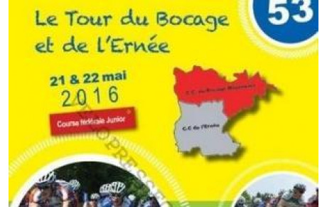 TOUR DU BOCAGE ET DE L'ERNEE NAT JUNIOR 21 ET 22 MAI 2016